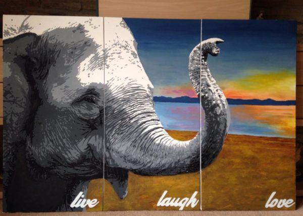 asian elephant painting